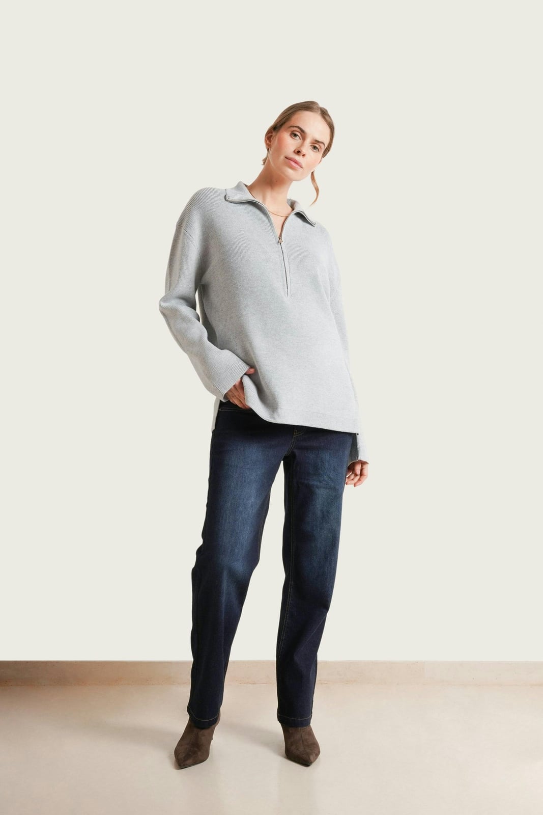 Blaire 3/4-Zip Maternity & Nursing Sweater