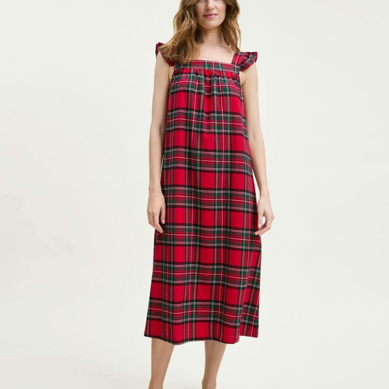 Women's Brushed Twill Clara Nightgown in Imperial Tartan