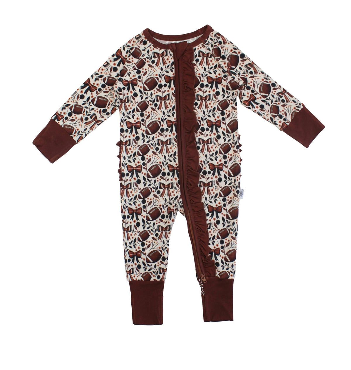 Game Day Blooms Ruffle Footie Snoozer