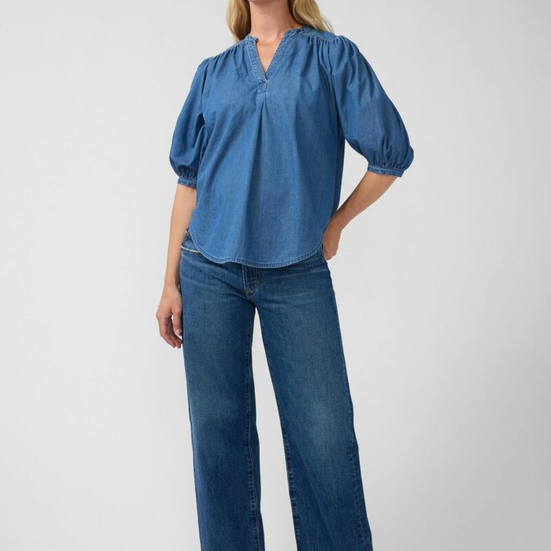 Relaxed Popover Chambray Maternity Shirt