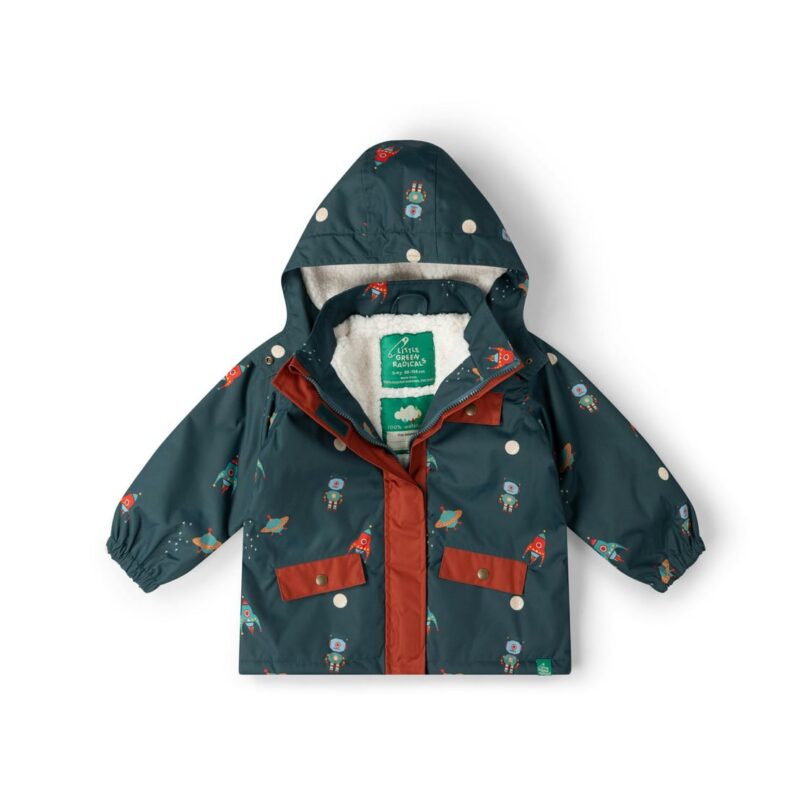 Into Space Recycled Waterproof Adventure Winter Coat, Green