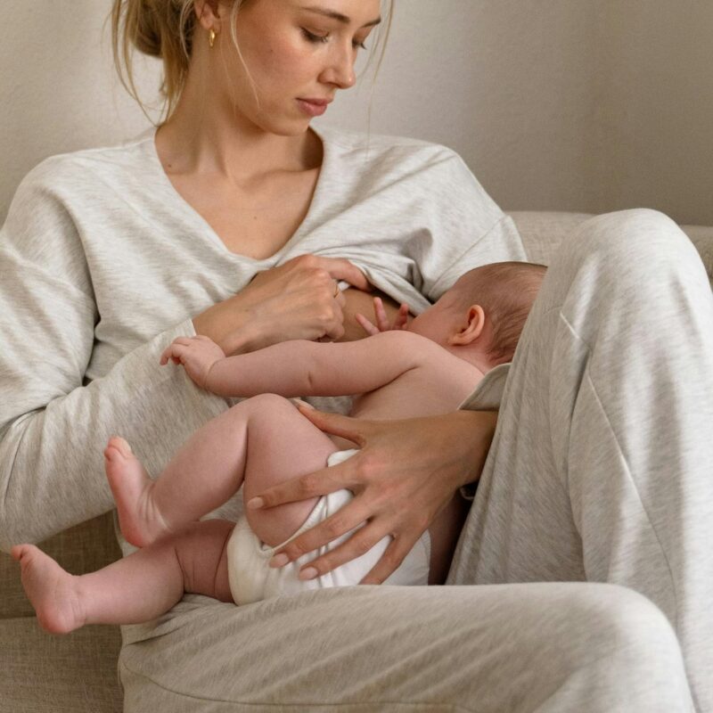 Super Soft Nursing Top Silver Marle