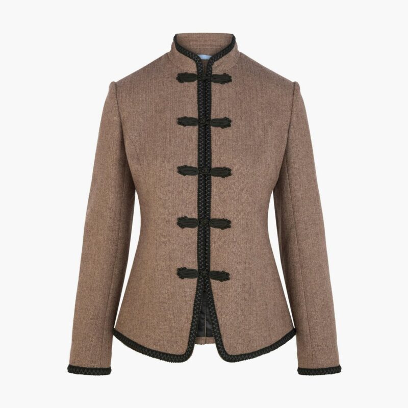 The Valerie Jacket - Chocolate Herringbone