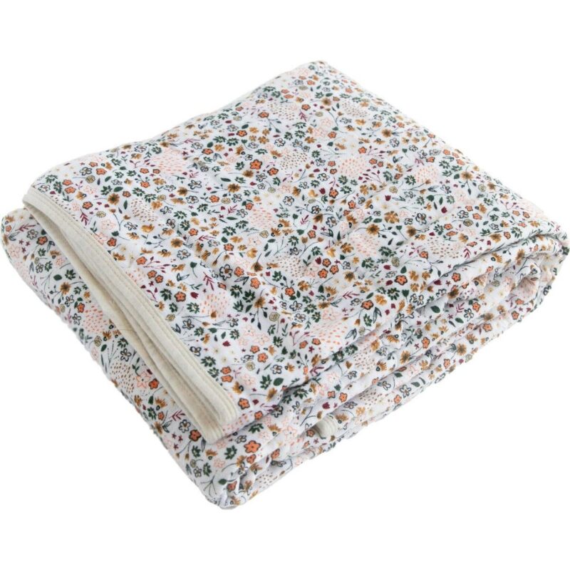 Cotton Muslin Changing Pad Cover - Pressed Petals