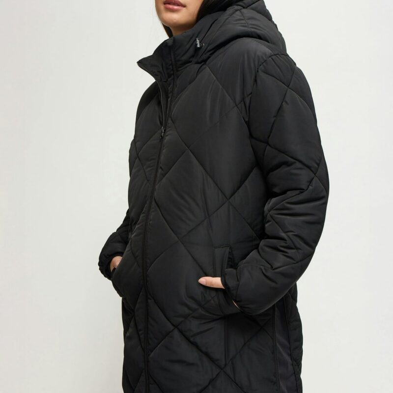 Quilted Longline Maternity and Postpartum Puffer Jacket