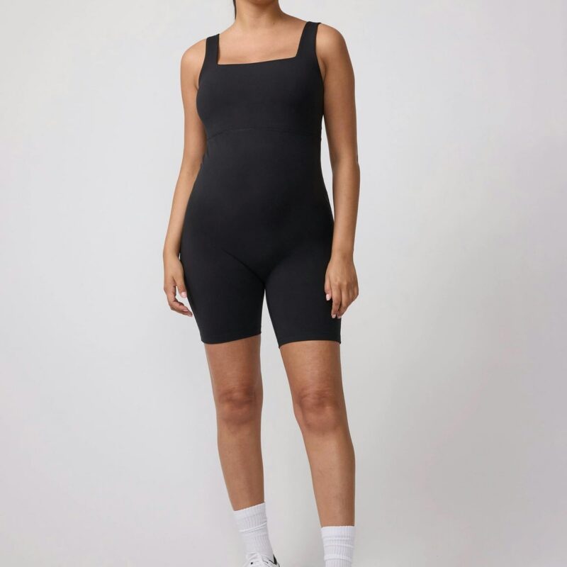 The Short Maternity Active Unitard Jumpsuit