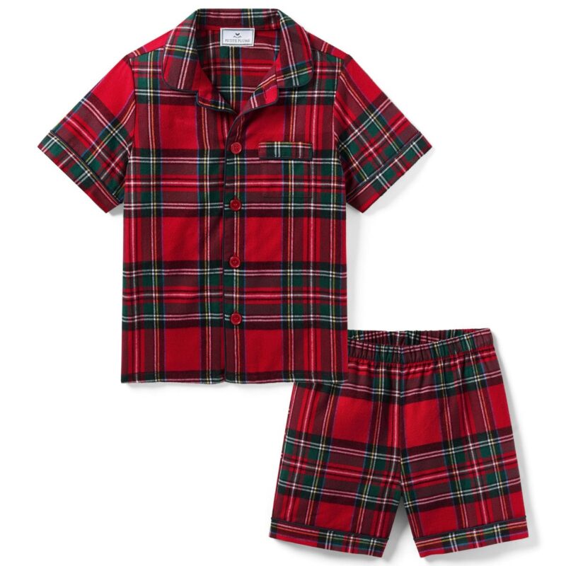 Kid's Brushed Twill Short Set in Imperial Tartan