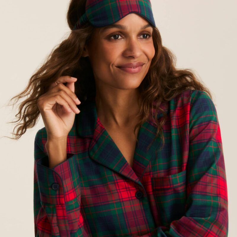 Adult's Brushed Twill Sleep Mask in St. James Tartan