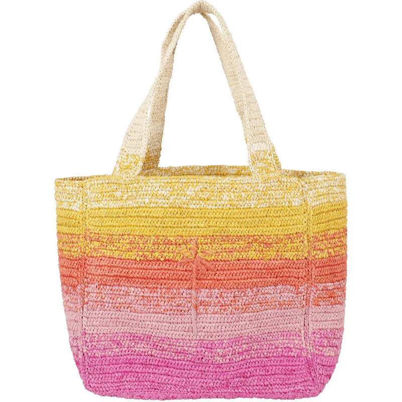 Manebi raffia Zuma tote bag - Pink