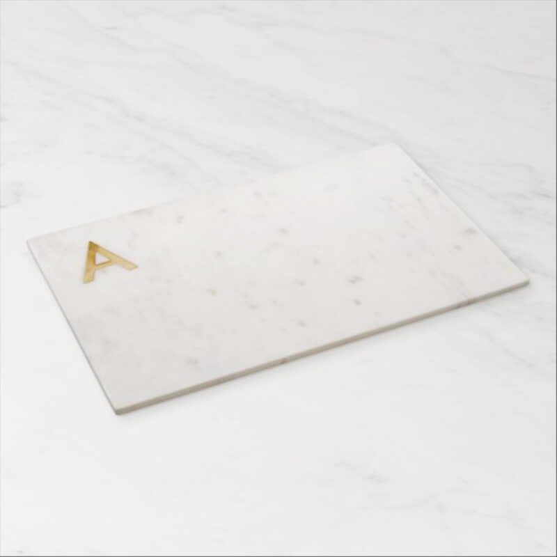 Marble & Brass Monogram Board, A