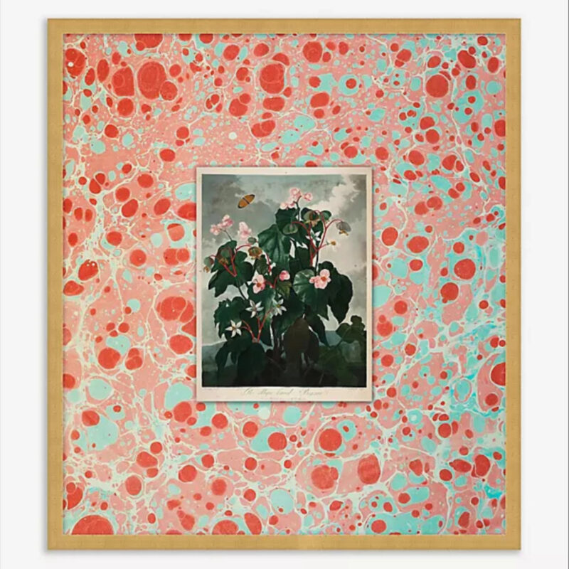 Anthropologie Marble Floral Study Wall Art