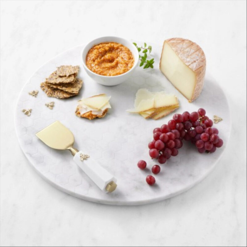 Marble Honeycomb Round Cheese Board