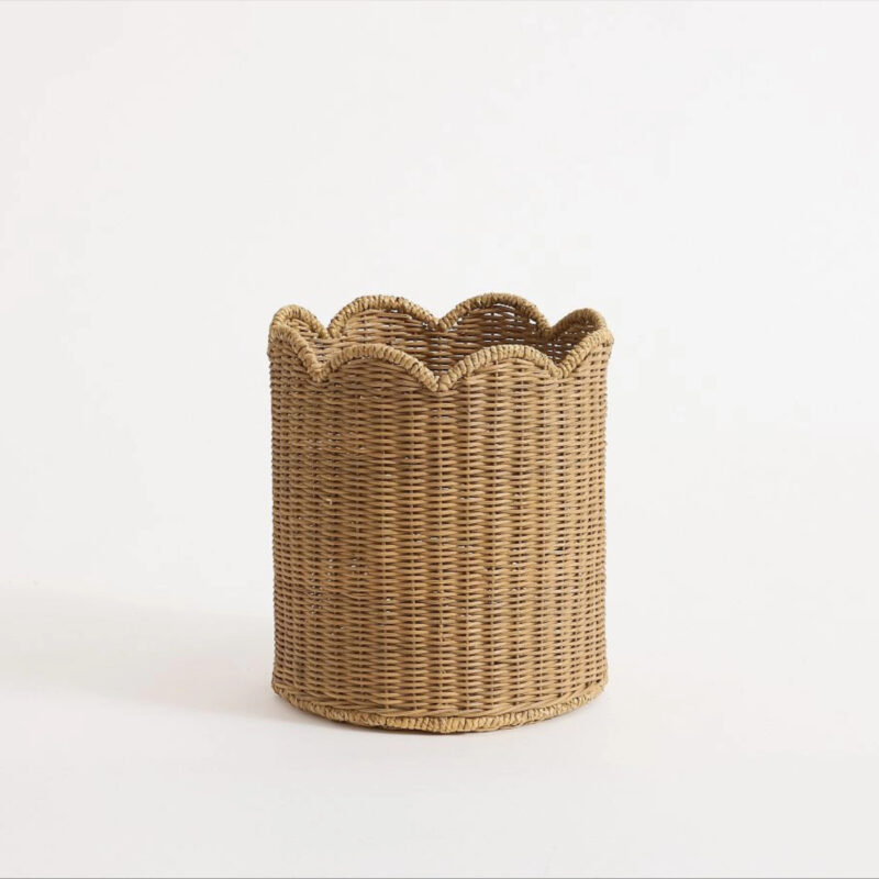 Marseille Scalloped Basket, Round Tote