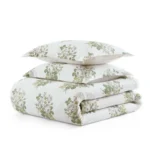 Martha Stewart Eloise floral cotton green comforter set with matching pillows