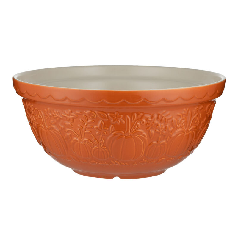 Mason Cash Large Orange Pumpkin Patch Mixing Bowl
