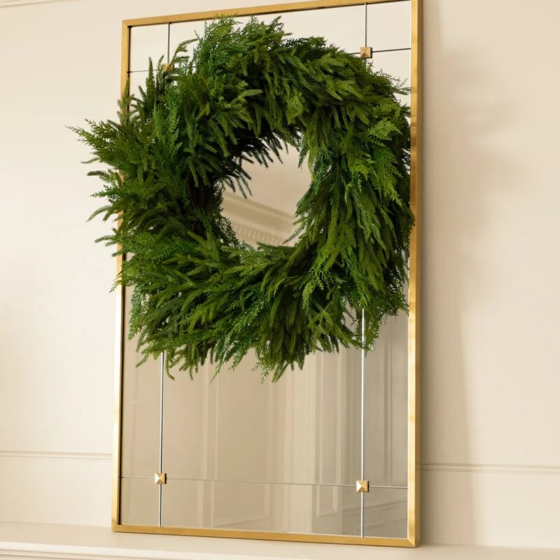 28" Real Touch Mixed Greenery Faux Wreath