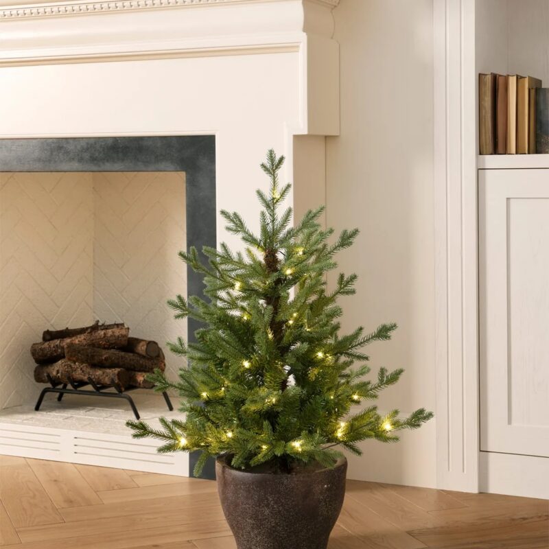 3' Norway Pre-Lit Faux Potted Tree