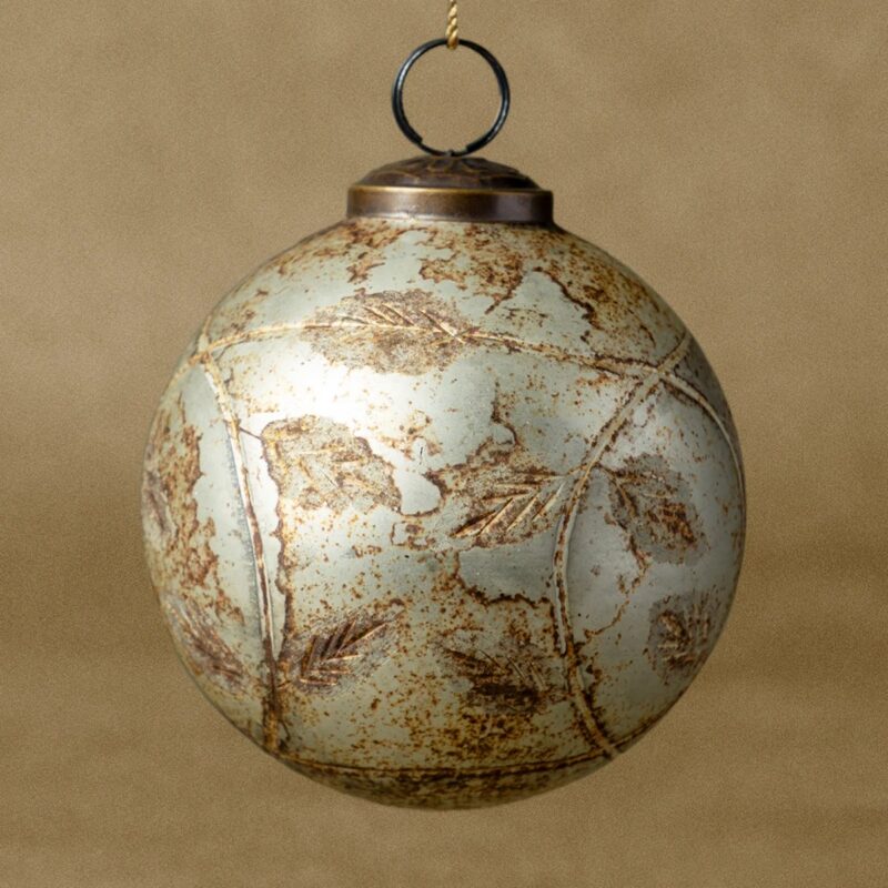 4" Botanical Etched Ornament