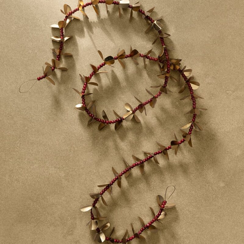 6.5' Beaded Leaf Garland