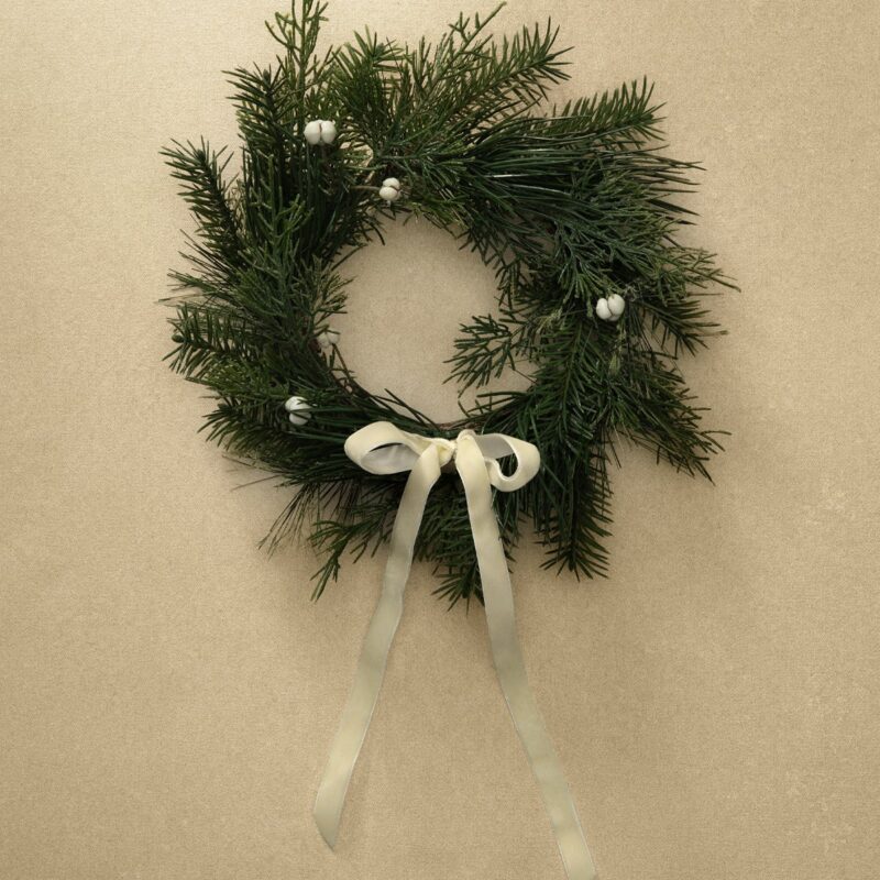 8" Pine Needle & Berry Faux Wreath McGee & Co.