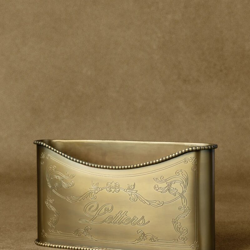 Antique Brass Card Holder