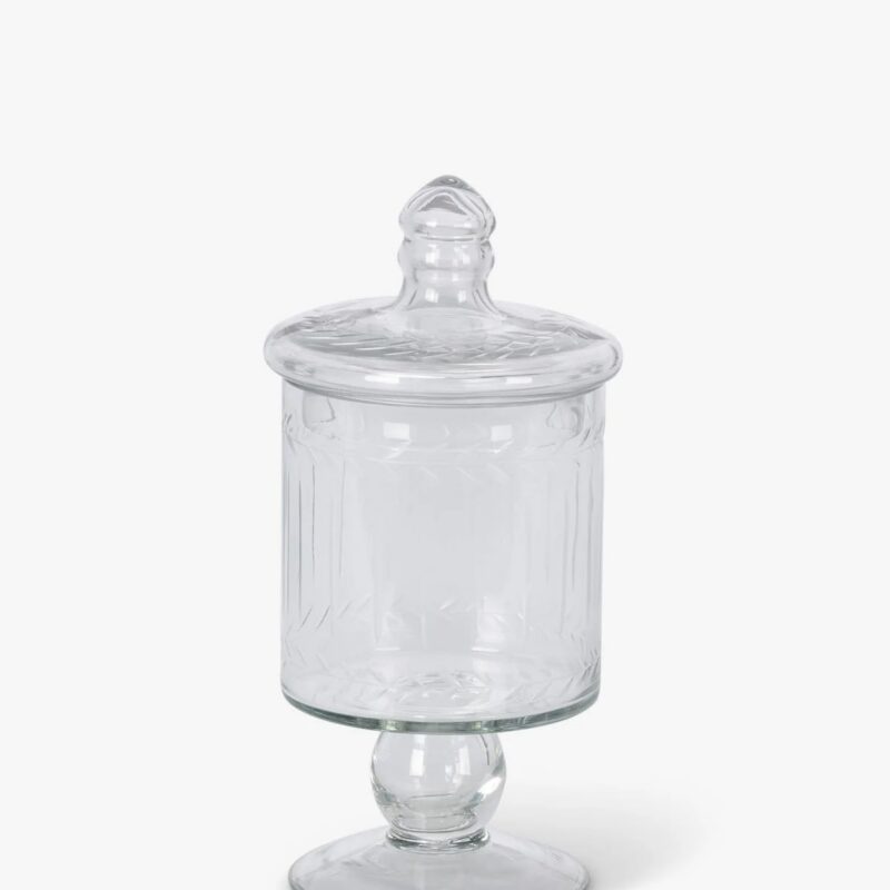 Clear Glass Decorative Jar