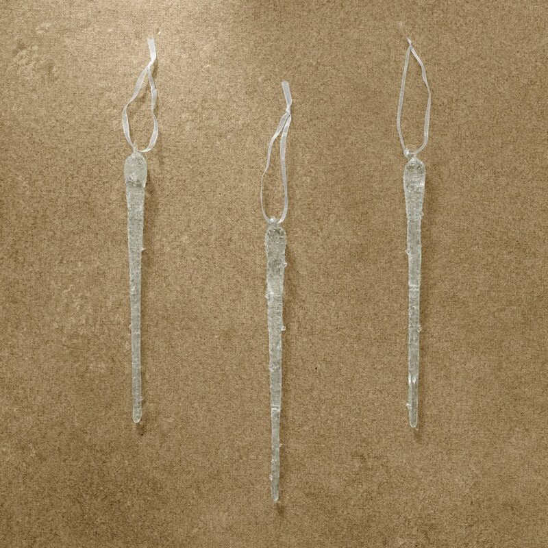 Frosted Glass Icicle (Set of 3)