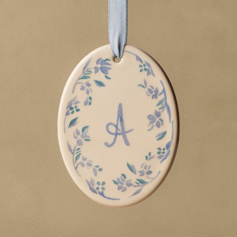 Hand-painted Monogram Ornament