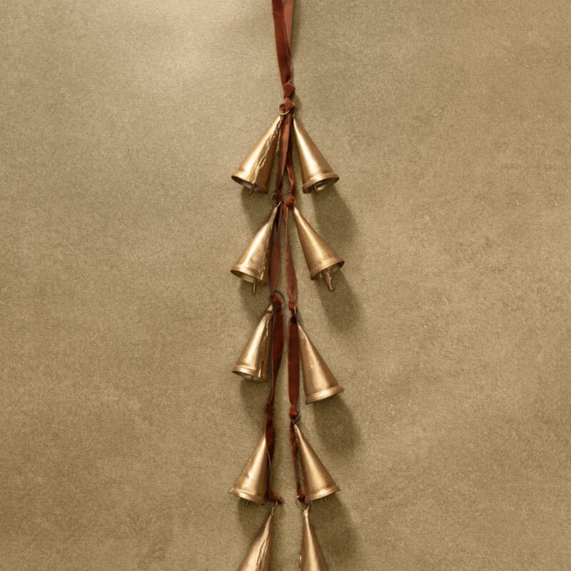 Hanging Bells with Velvet Ribbon