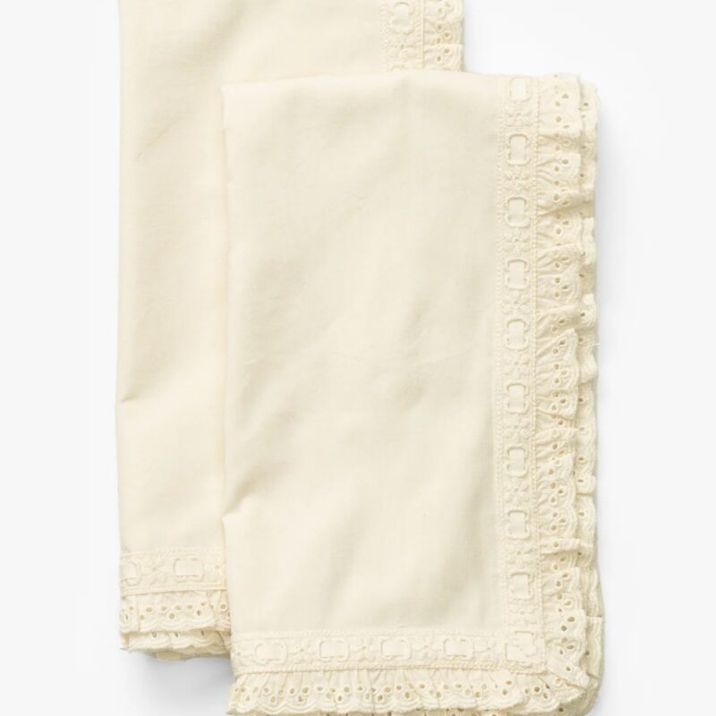 Lace Trim Napkins (Set of 4)