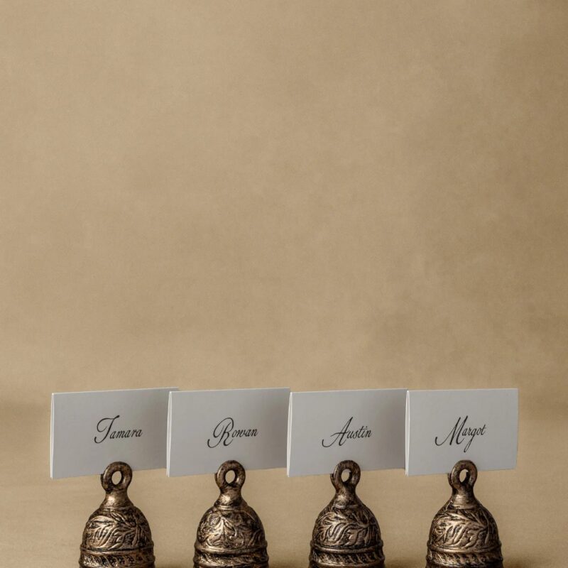 Ornate Bell Place Card Holder (Set of 4)