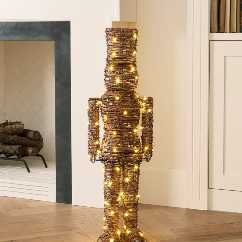 Pre-Lit Woven Nutcracker