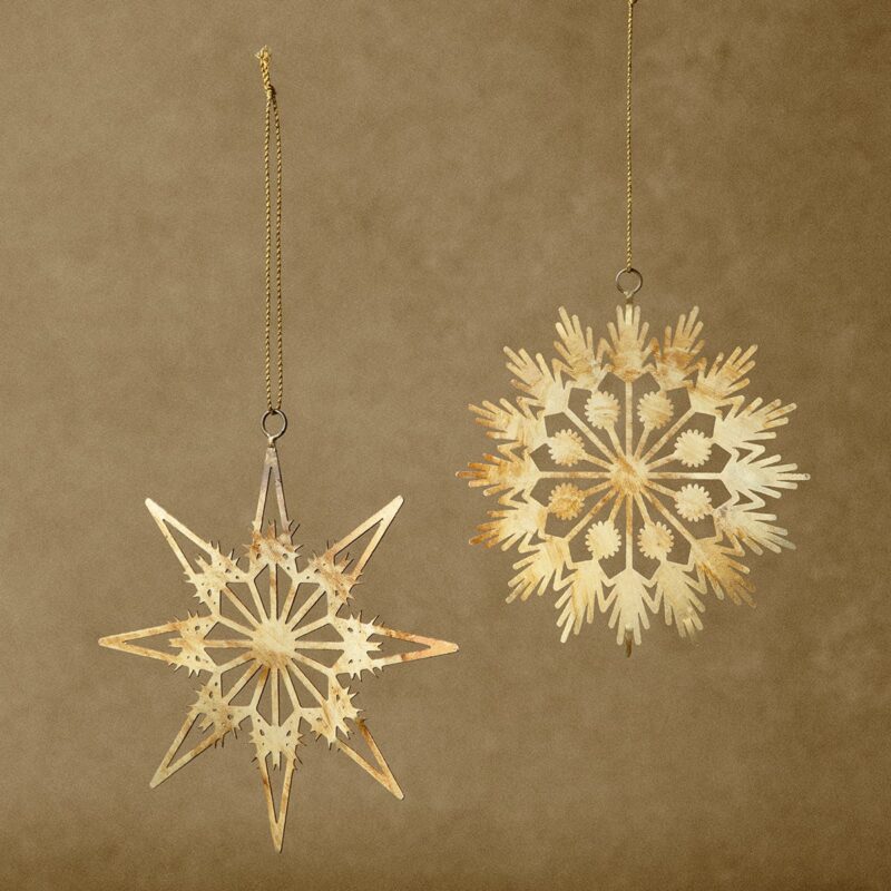 Pressed Metal Stars (Set of 2)