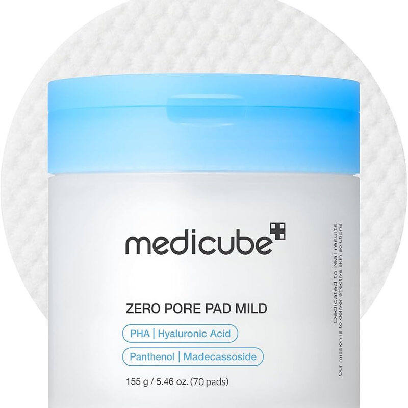 medicube Toner Pads Zero Pore Pad Mild 2.0 | Gentle Calming Toner Pad for Exfoliation, Minimizing...