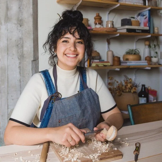 Melanie Abrantes working in her studio for Home and Design