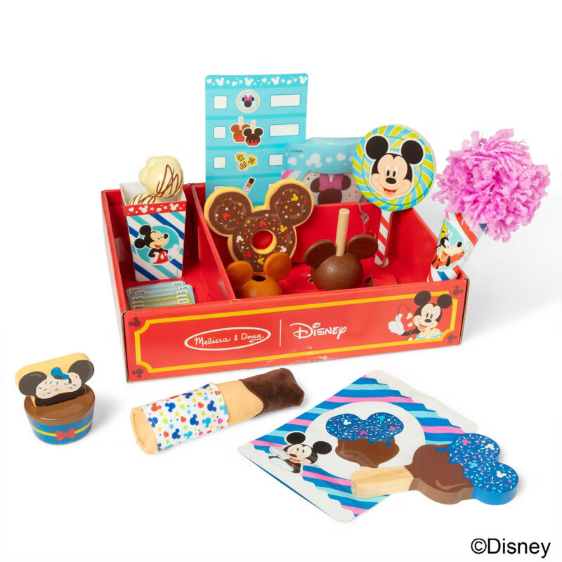 Melissa & Doug Disney Snacks & Popcorn Wooden Play Food Set u2013 24 Pieces | Mickey Mouse, Minn...