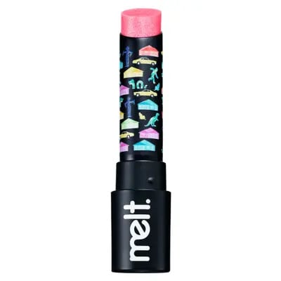 Melt Cosmetics Lustre Slick Lipstick in Black/Blue Glitter at Nordstrom