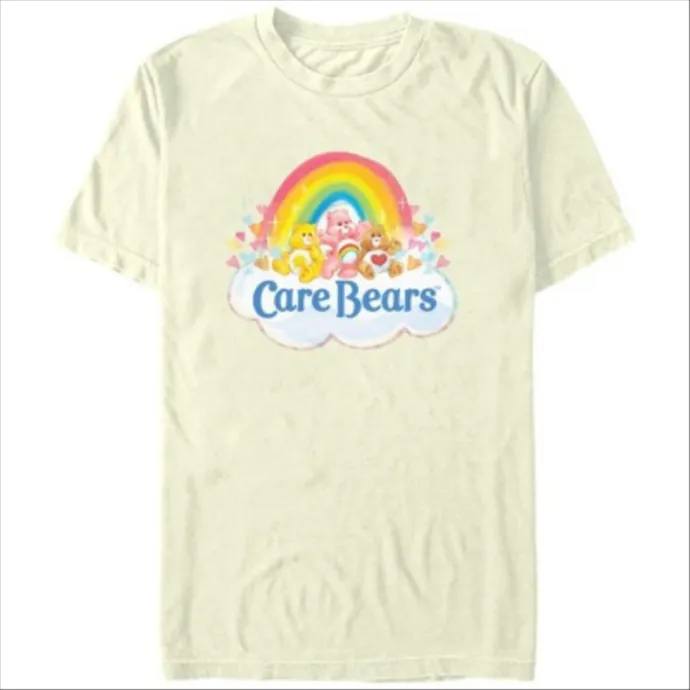 Men's Care Bears Rainbow Bears T-Shirt - Beige - Small