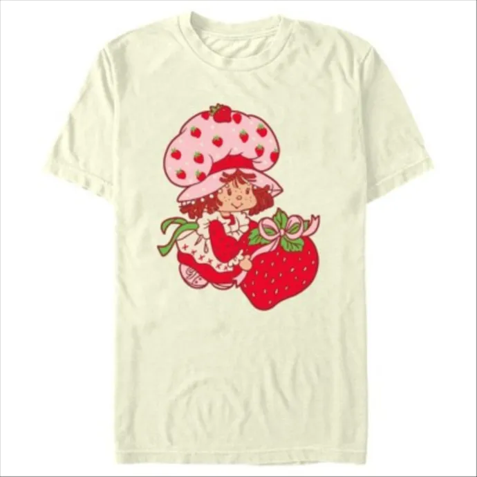 Men's Strawberry Shortcake Throwback Berry T-Shirt - Beige - Small