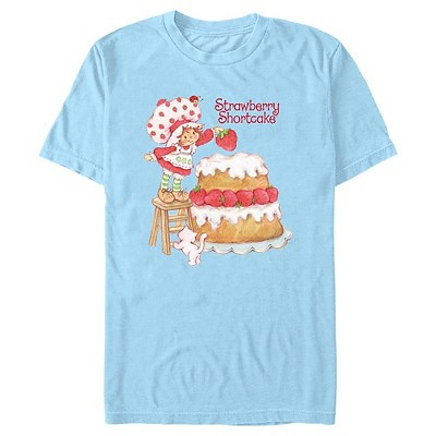 Men's Strawberry Shortcake Little Baker T-Shirt - Light Blue - Large
