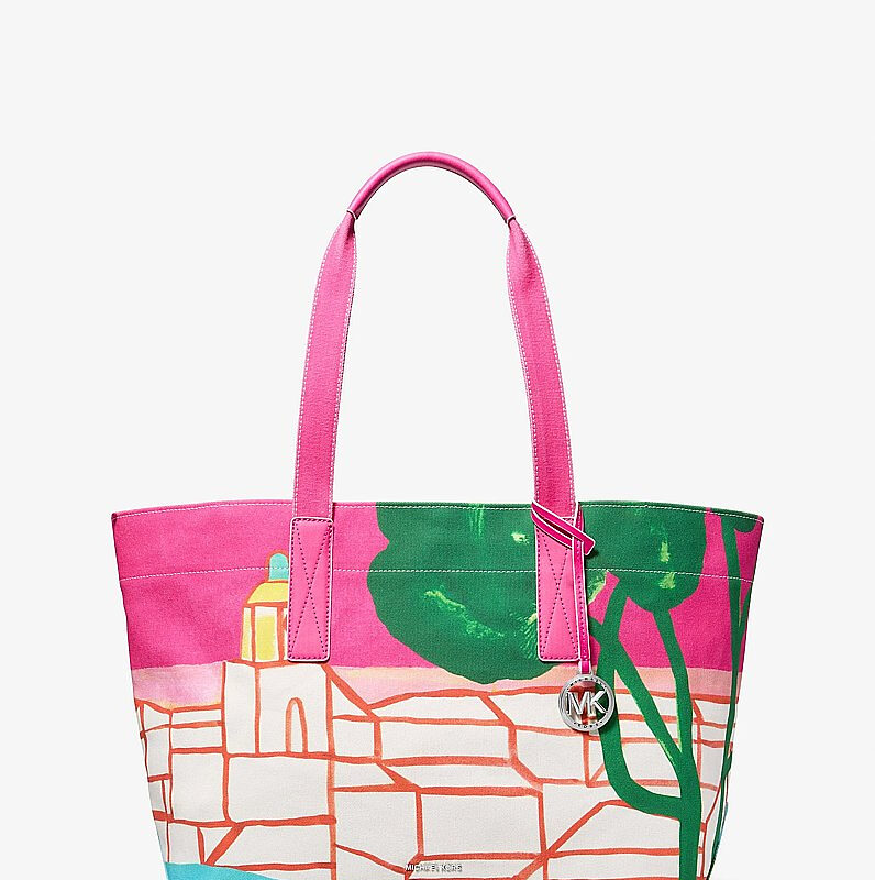 Michael Kors X Christina Zimpel Large Cotton Canvas Tote Bag