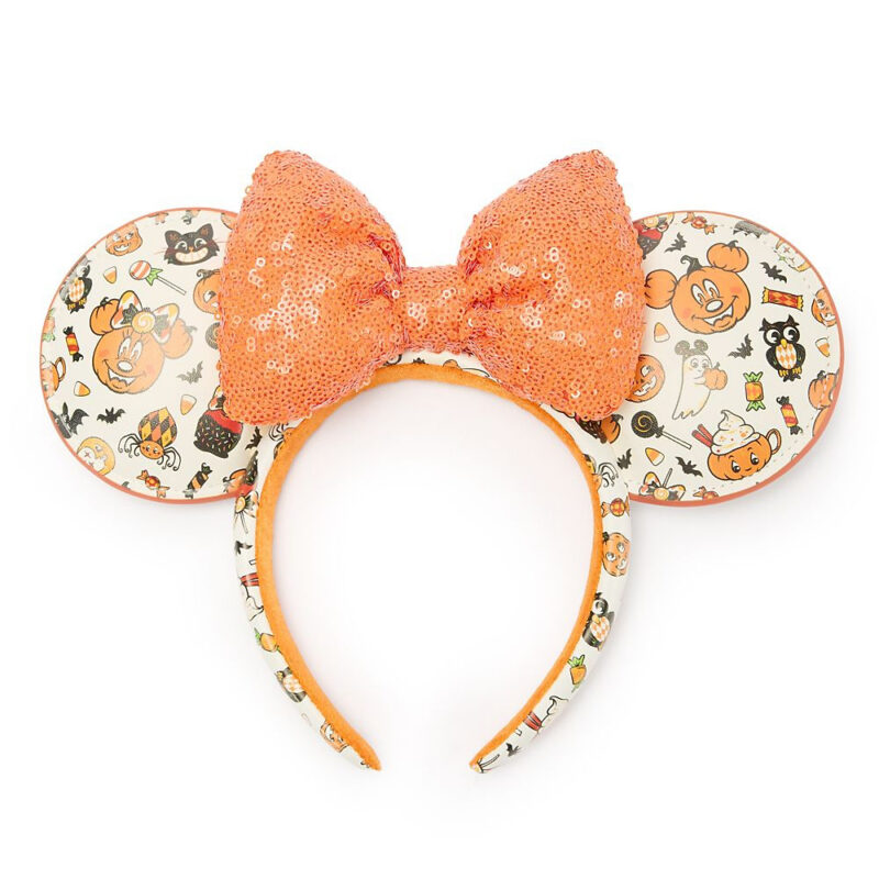Mickey and Minnie Mouse Halloween Ear Headband for Adults