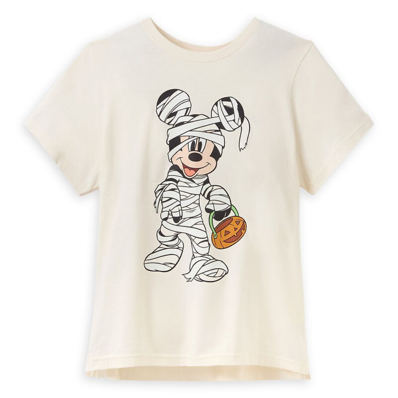Mickey Mouse Mummy Halloween Glow-in-the-Dark Back to Front T-Shirt for Women