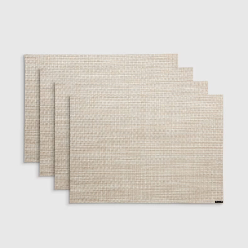 Mini Basketweave Easy-Care Rectangular Placemat, Set of 4 by Chilewich