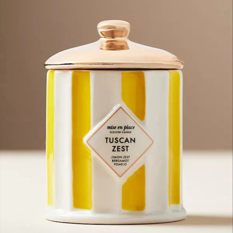 mise en place Fruity Tuscan Zest Ceramic Candle