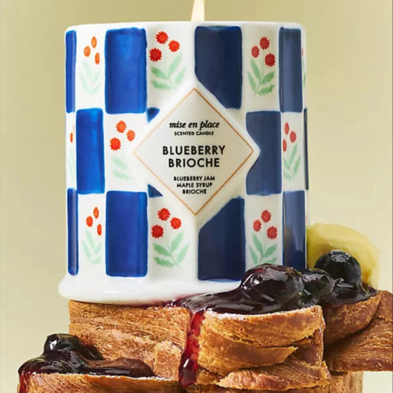 mise en place Gourmand Blueberry Brioche Ceramic Candle