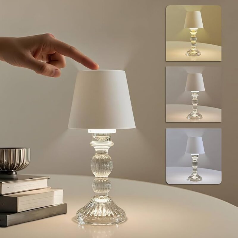 MJ PREMIER Small Rechargeable Lamp, Wireless Lamp, Battery Operated Lamps