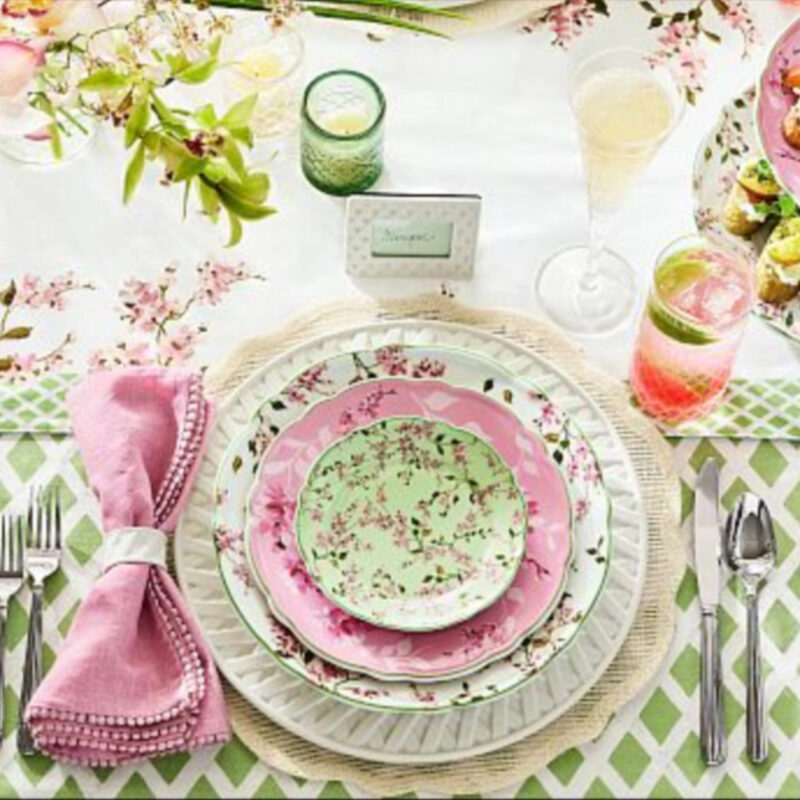 Pottery Barn Monique Lhuillier Garden Trellis Appetizer Plates - Set of 4