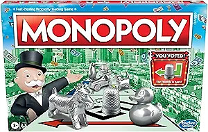 Monopoly Game, Family Board Games for 2 to 6 Players & Kids Ages 8 and Up, Inclu