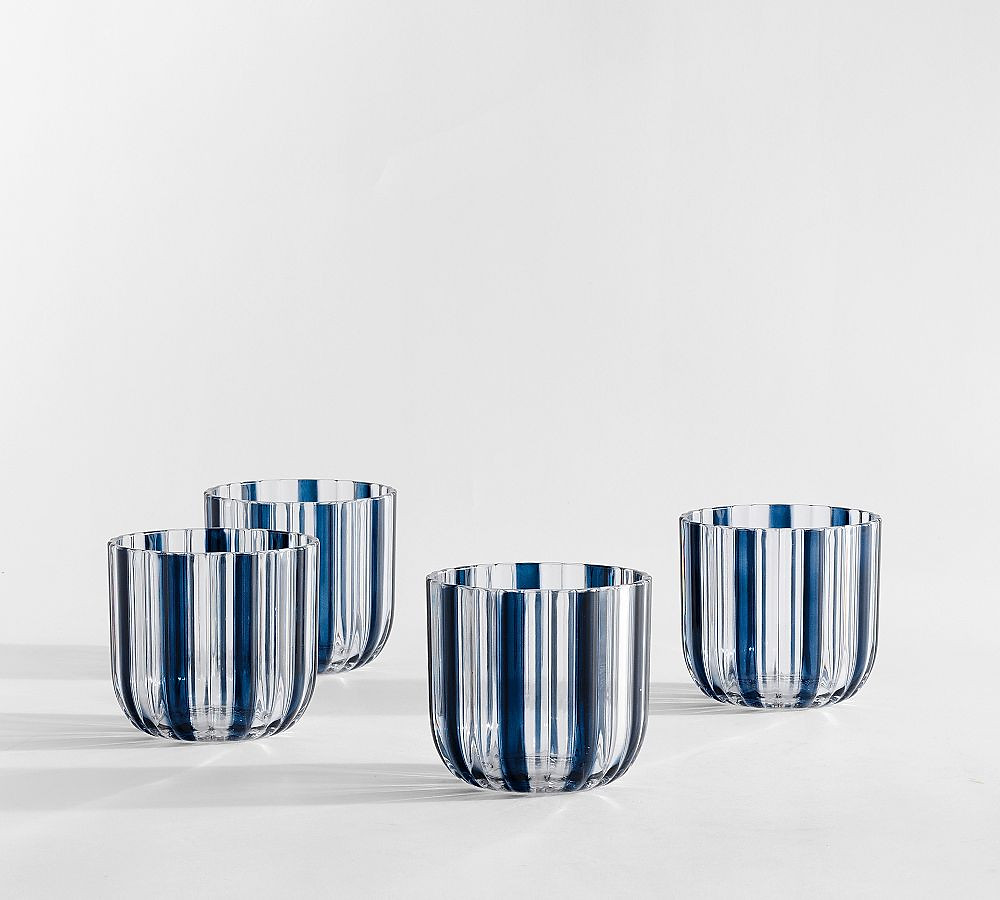 Montauk Stripe Outdoor Tumblers - Set of 4